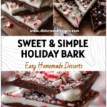 Festive Peppermint Bark Yogurt Bark layered with dairy free chocolate and peppermint candy pieces.